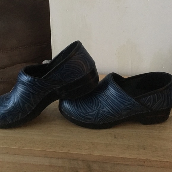 Blue dansko clogs