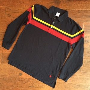 Brooks Brothers Striped Long Sleeved Polo Shirt