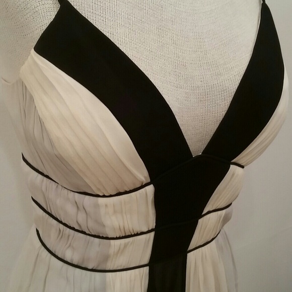 Silk midi dress, deep V-neck, adj thin straps