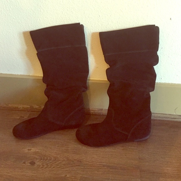 Gianni Bini black pull on boots, size 6.5