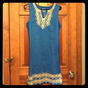 Blue shift dress