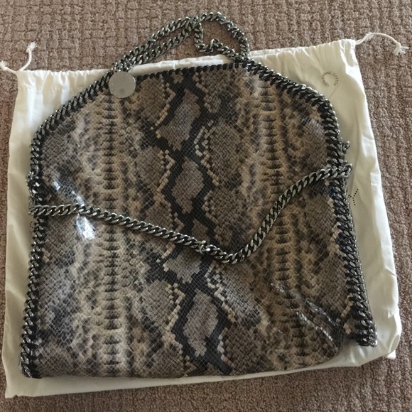 Stella McCartney Snake Embossed Fold over Tote