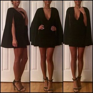 Black Cape Dress- NWT / red cape dress -NWT