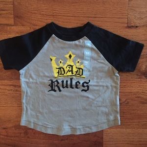 Vintage Baby Gap Dad Rules Baseball TShirt