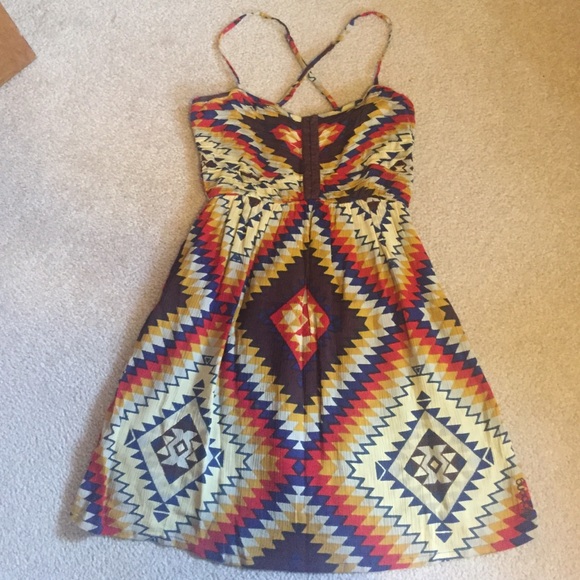 Aztec print dress