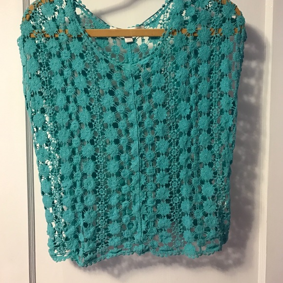 Teal Lace Shirt