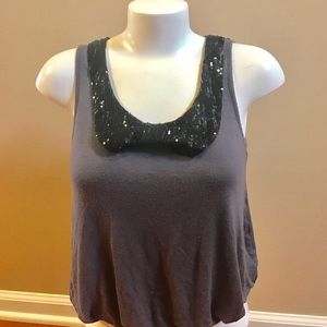Sequin collar top