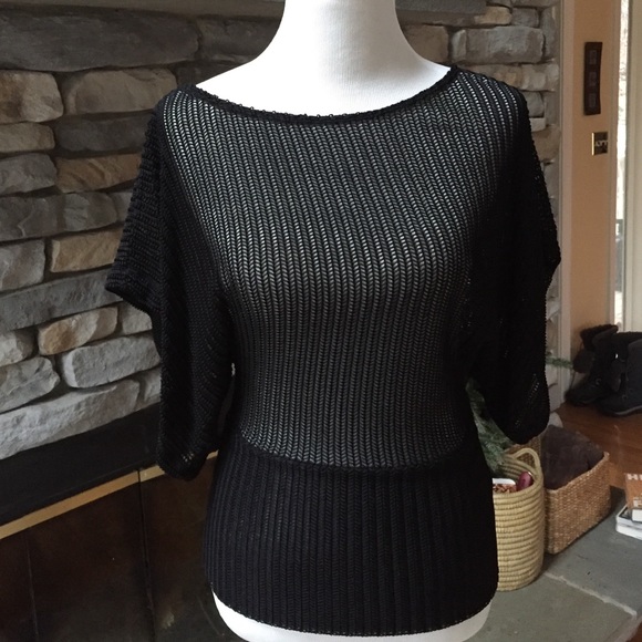 Sheer black sweater