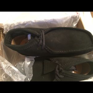 Clarks Wallabee black suede boot - men's