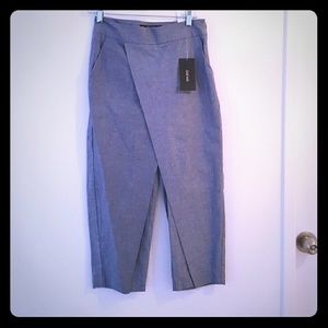 Chambray crossover pants