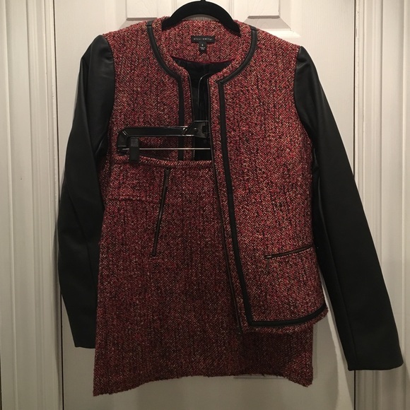 REDUCED!!! Willi Smith tweed and leather suit