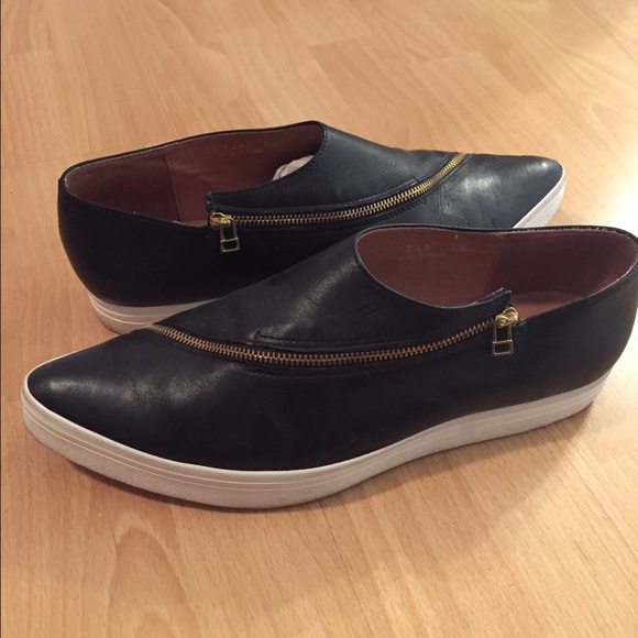Like new! Anthropologie black leather shoes