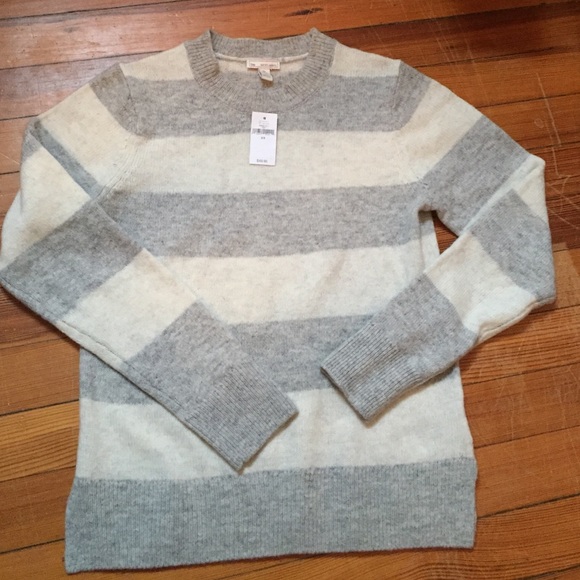 GAP Sweaters - Womens gap xs striped grey and white sweater