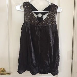 Brown racerback tank top