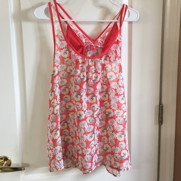 Floral racerback tank