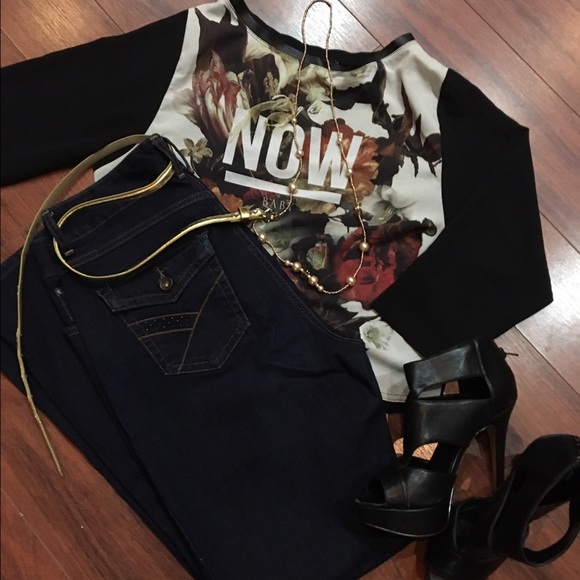Zara Floral/Sheer Top - Picture 4 of 4
