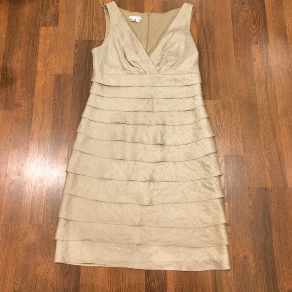 Light Gold Teired Dress
