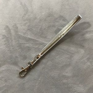 Silver thirty-one wristlet strap