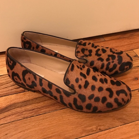 L.K. Bennett Leopard Round Toe Loafer 36 1/2