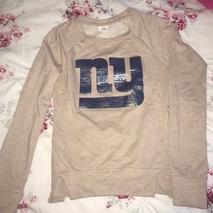 Pale pink NY Giants embellished sweatshirt!