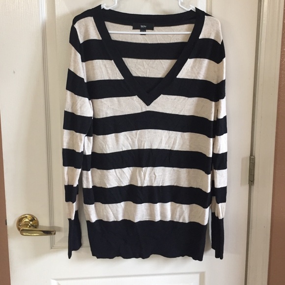 Cream and black stripped sweater