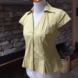 Ann Taylor green button down