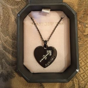 Juicy Couture Sagittarius gunmetal necklace