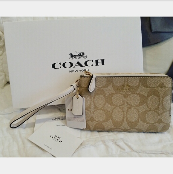 Coach Handbags - Coach double zip wrislet/wallet