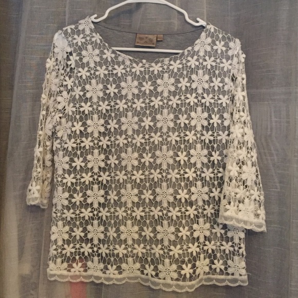 Lace overlay top