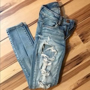 Distressed skinnies