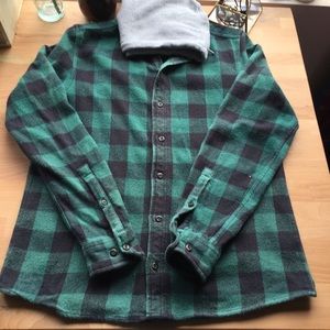 ASOS Men's Plaid Checks Flannel Hoodie Sweater