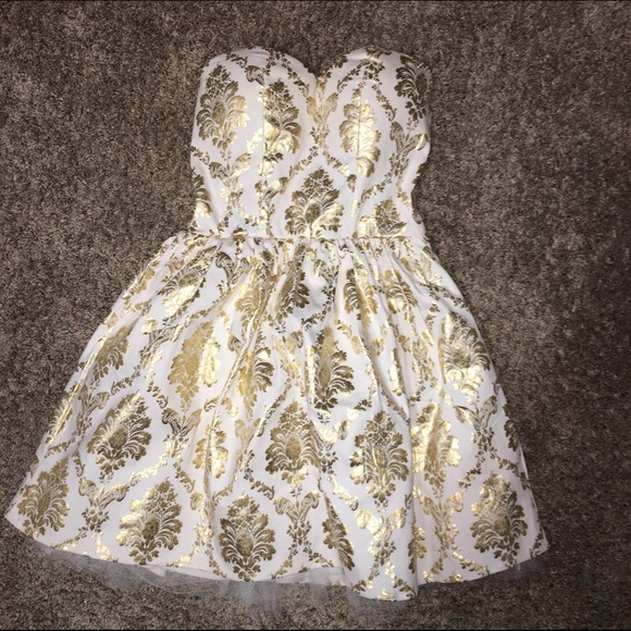 Strapless mini dress
