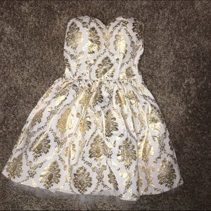 Strapless mini dress