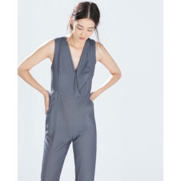 Zara Printed Jumpsuit Size Small