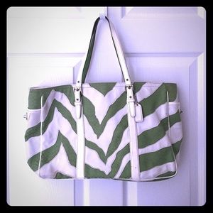 Coach zebra print bag