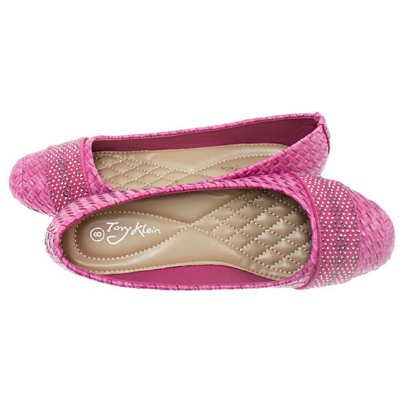 Women Ballerina Wedge Pumps, b-1400W, Fuchsia - Picture 2 of 5