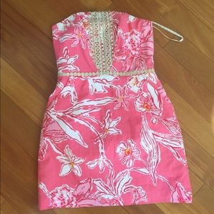 Lilly Pulitzer strapless shift dress