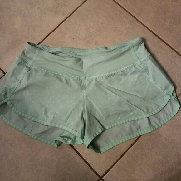 lululemon athletica Pants - Lululemon Minty Polka dot shorts