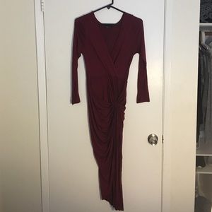 Burgundy dress
