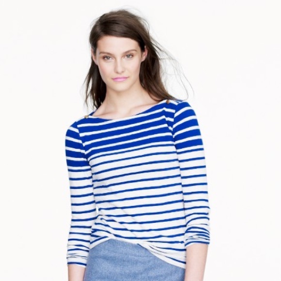 J. Crew Painter boatneck tee in stripe