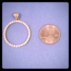 Gold plated rhinestone pendant