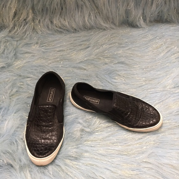 Topshop Shoes - Topshop croc slip ons