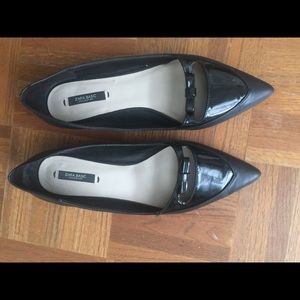Zara black pointy flats size 8