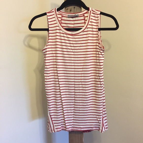 Striped Top with Lace Back