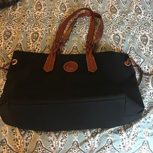 Dooney and Bourke black nylon shopper tote