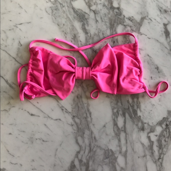 ❌SOLD❌Pink bow swimsuit top