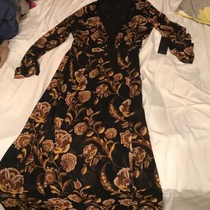 Black dress with flower details