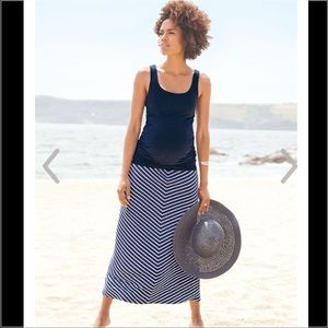 Jojo Maman Bebe Breton maternity skirt/tank bundle