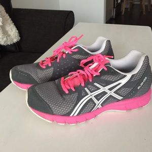 Asics Rush33 athletic shoes in gray & pink- sz 8.5