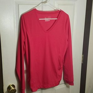 Pink long sleeve v-neck Tek Gear shirt Pink long sleeve v-neck Tek Gear shirt